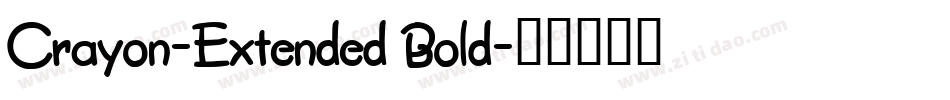 Crayon-Extended Bold字体转换